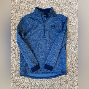 Under Armour 1/4 zip.  Size adult small.  Blue.